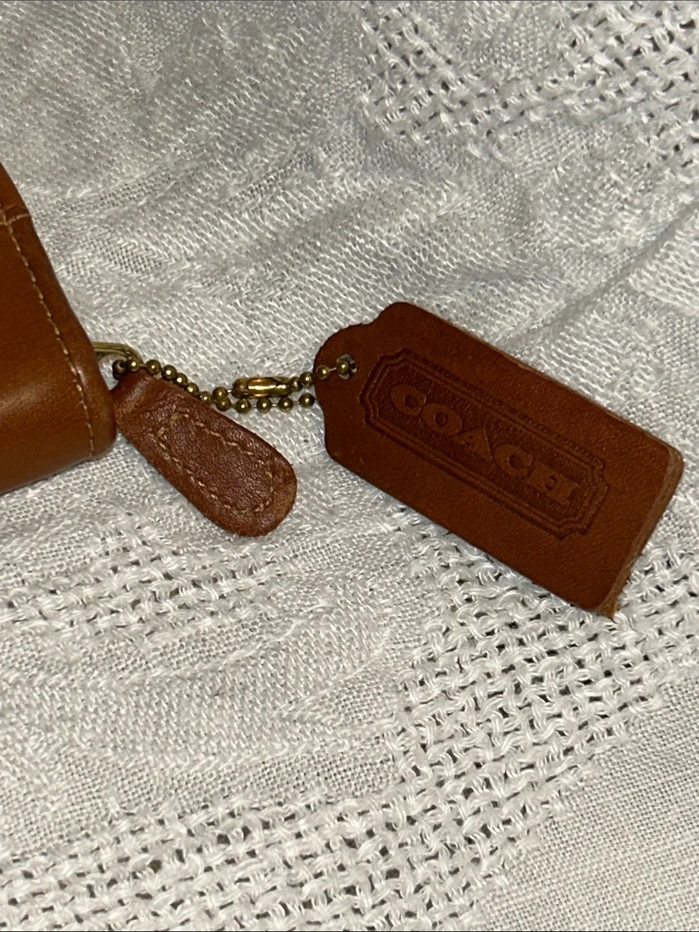 Vintage Coach British Tan Leather Tie Case #5013
